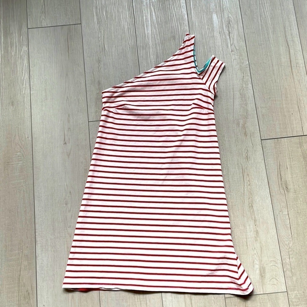 Maeve striped one shoulder dress coastal nautical - Picture 3 of 6